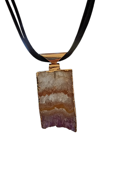 AMETHYST 3 SIDES PLATED SLICE