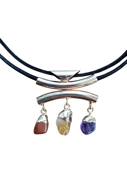 Triple tumbled mixed agate