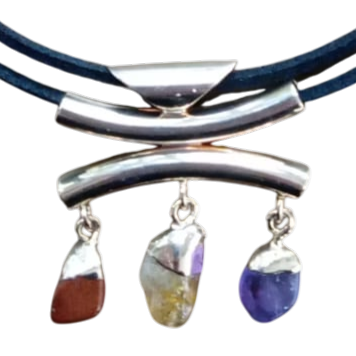 Triple tumbled mixed agate