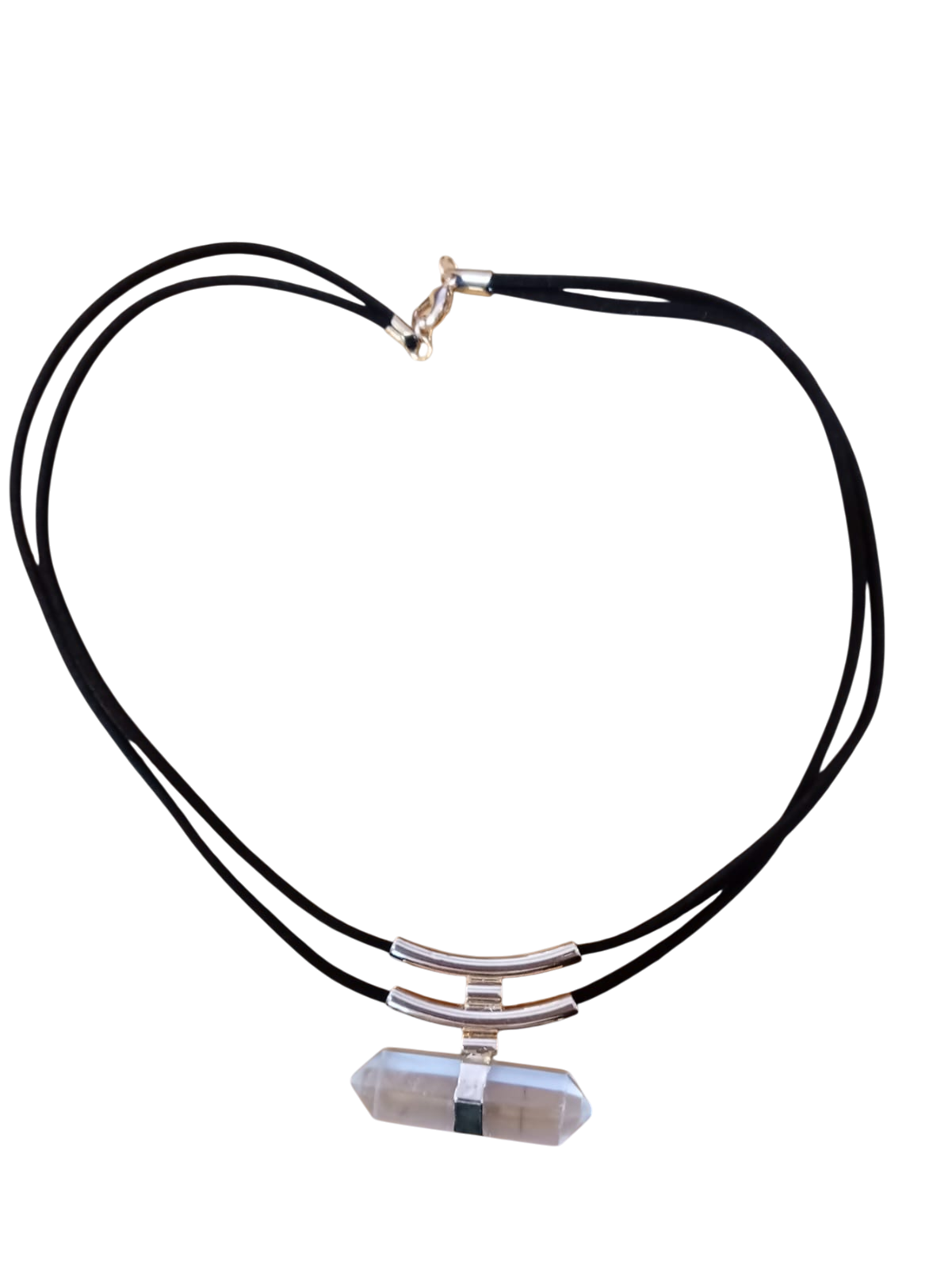 Double terminated quartz - dual line