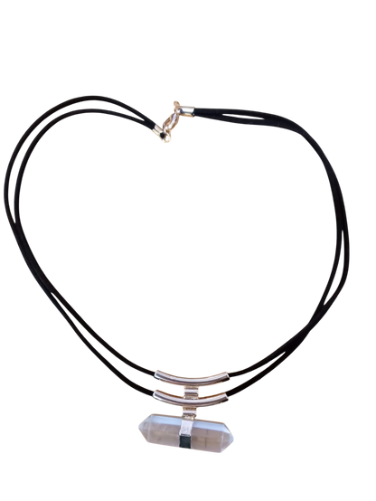 Double terminated quartz - dual line