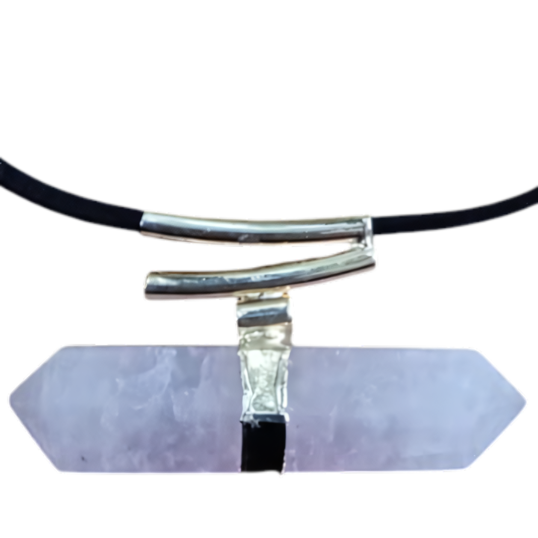 Double terminated quartz - single line