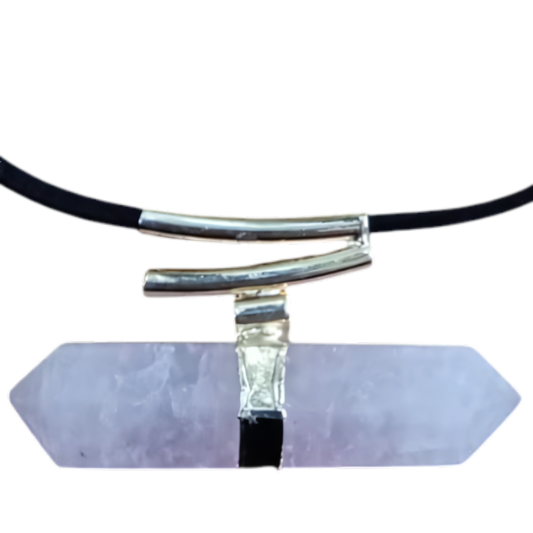 Double terminated quartz - single line