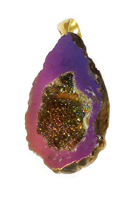 Coated Druzy Pendant - Nativa Gems