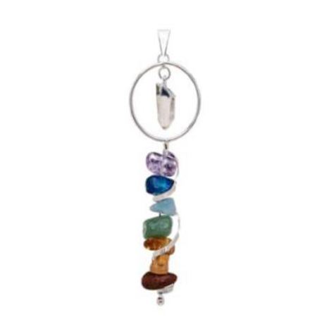 7 Chakras Dangle Point Pendants - Nativa Gems