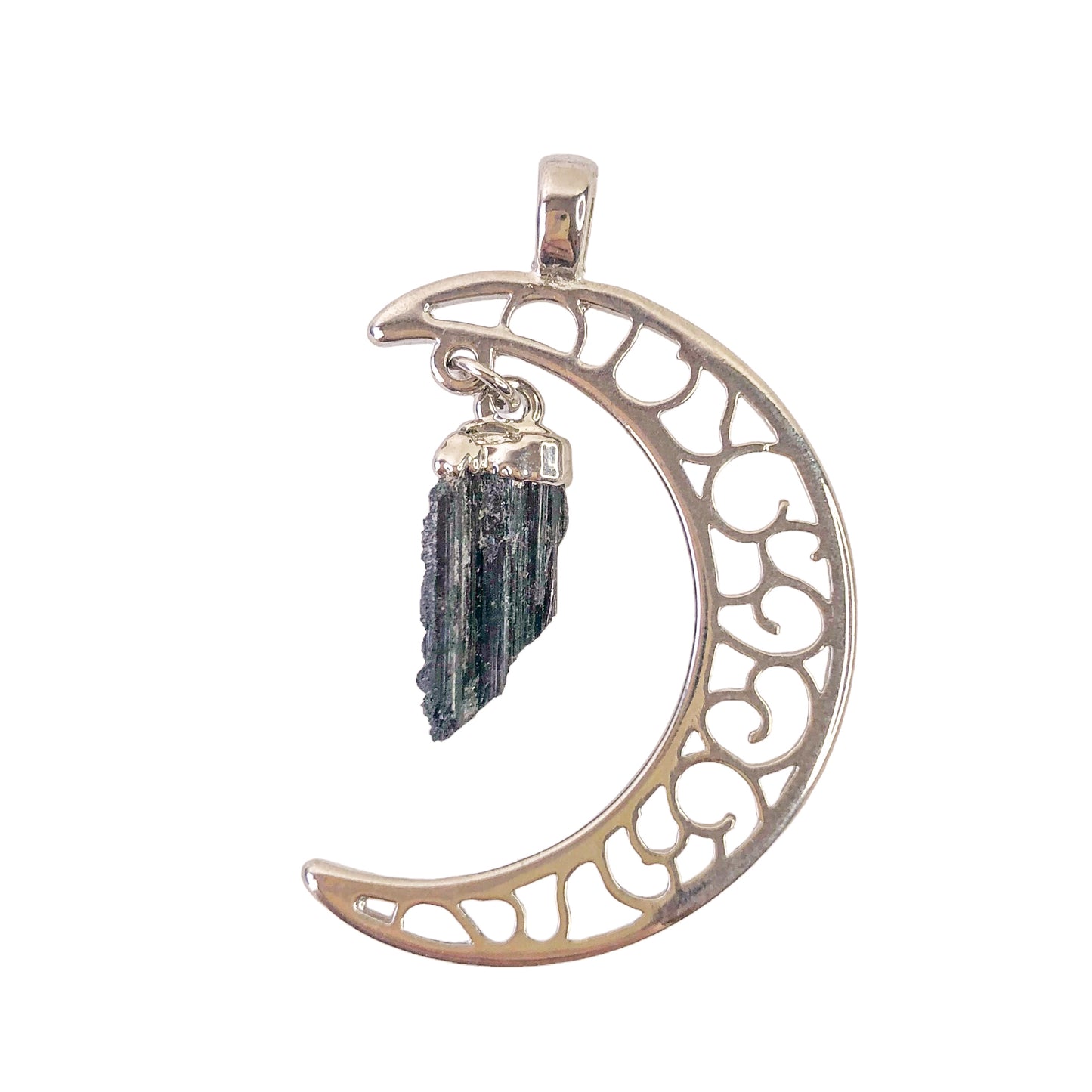 Tourmaline Moon Pendants