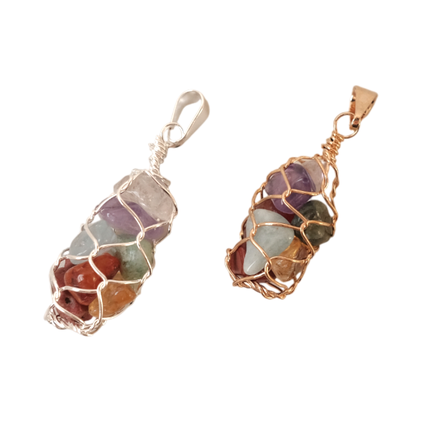 CHACKRA STONES BAG WIRE WRAPPED MINI