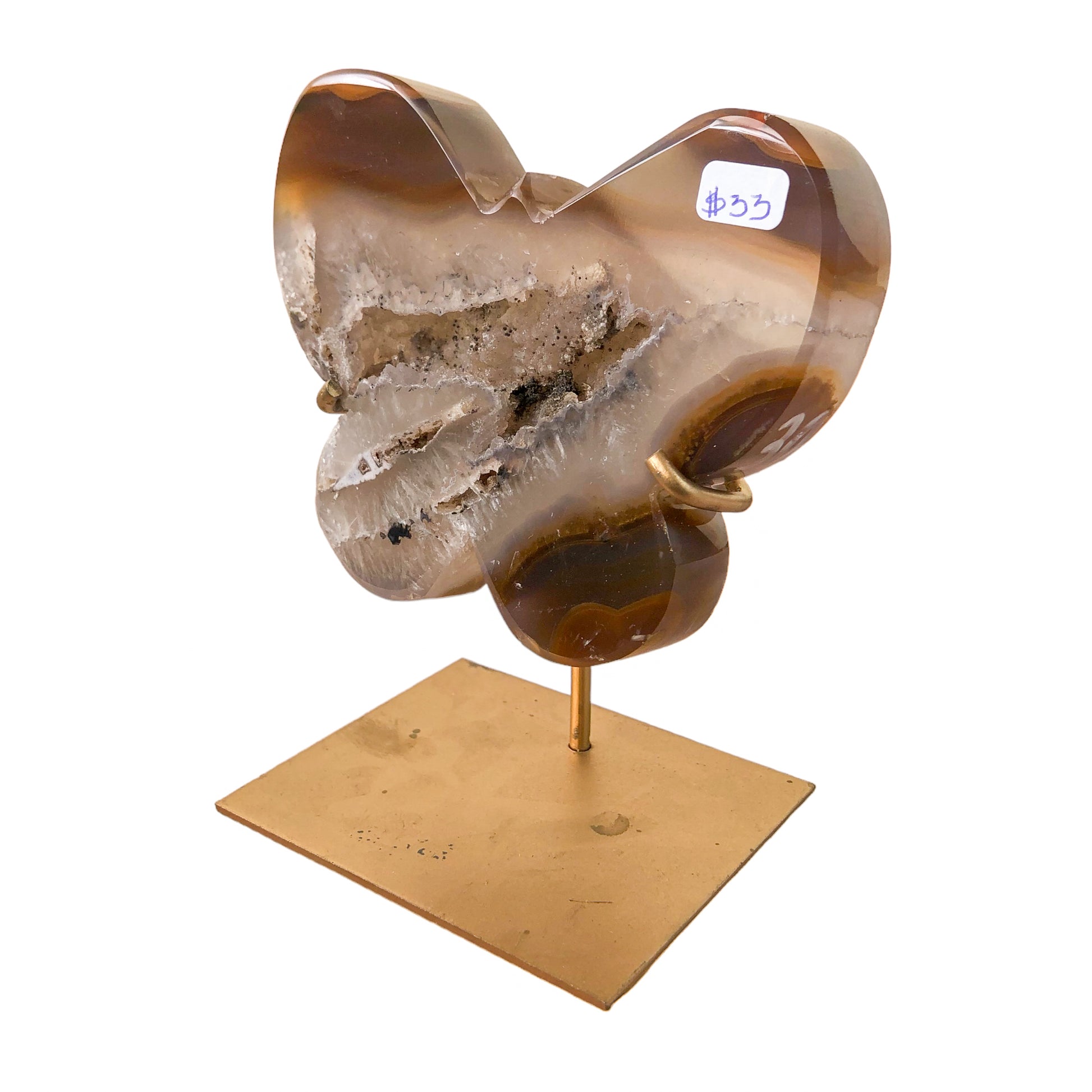 Natural Agate Butterfly on Stand