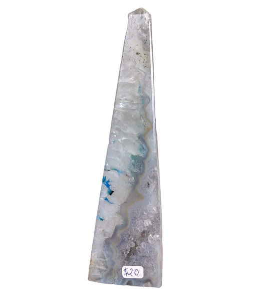 AGATE OBELISK TEAL - Nativa Gems Brazil