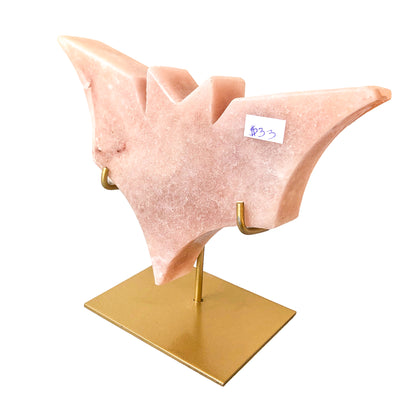 Pink Amethyst Bat on Stand