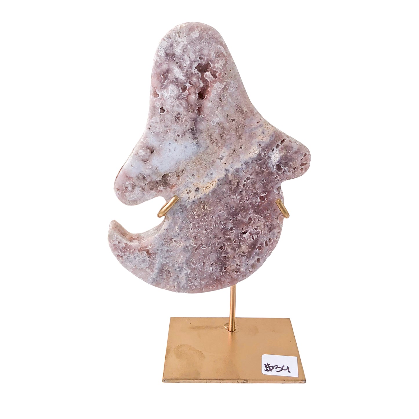 Pink Amethyst Ghost on Stand