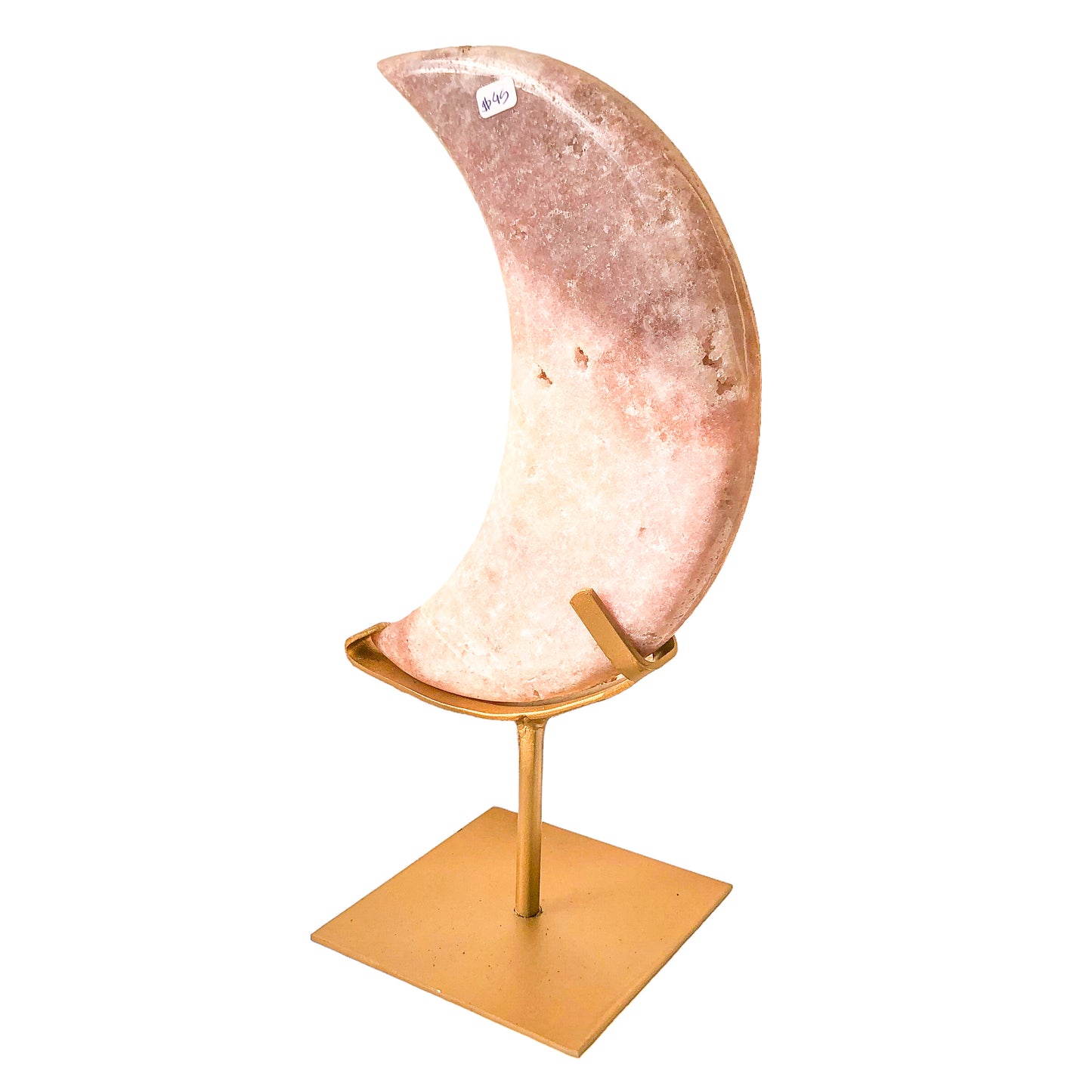 Pink Amethyst Moon on Stand