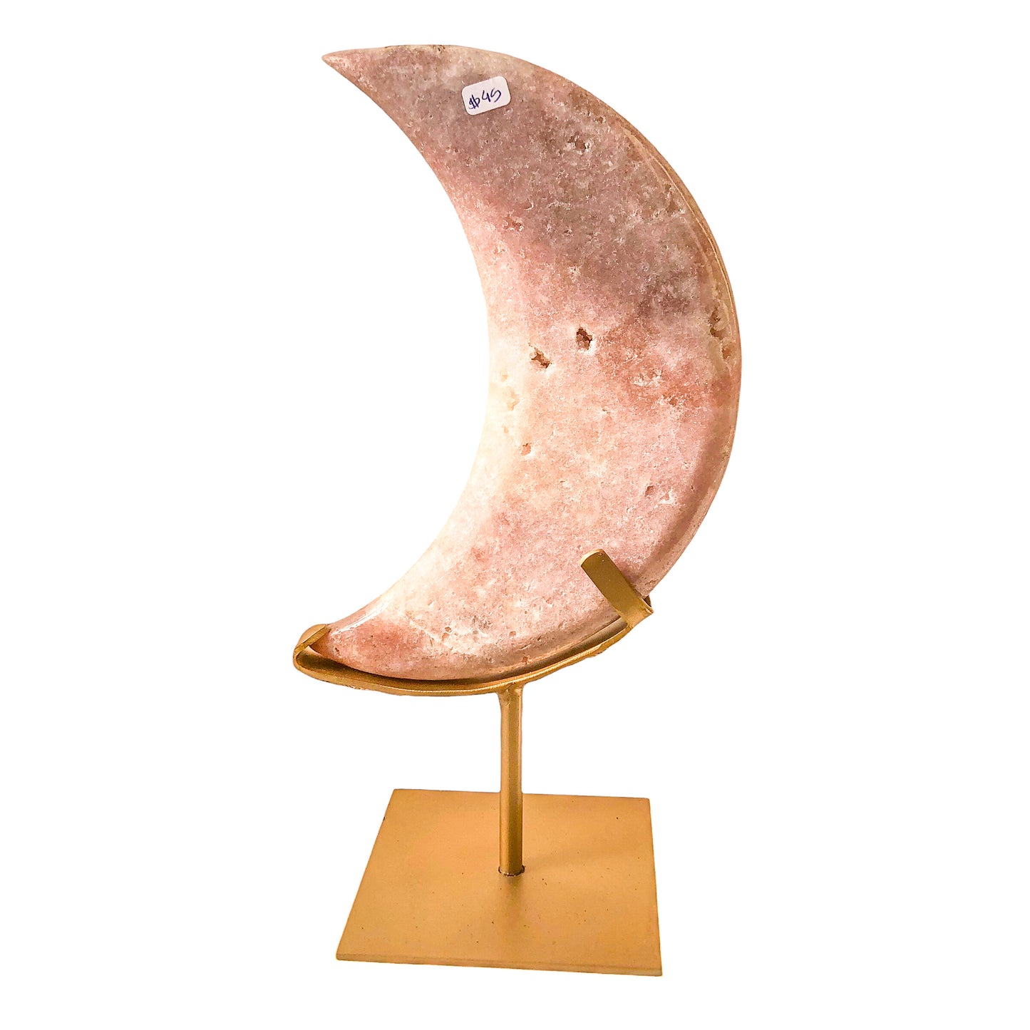 Pink Amethyst Moon on Stand