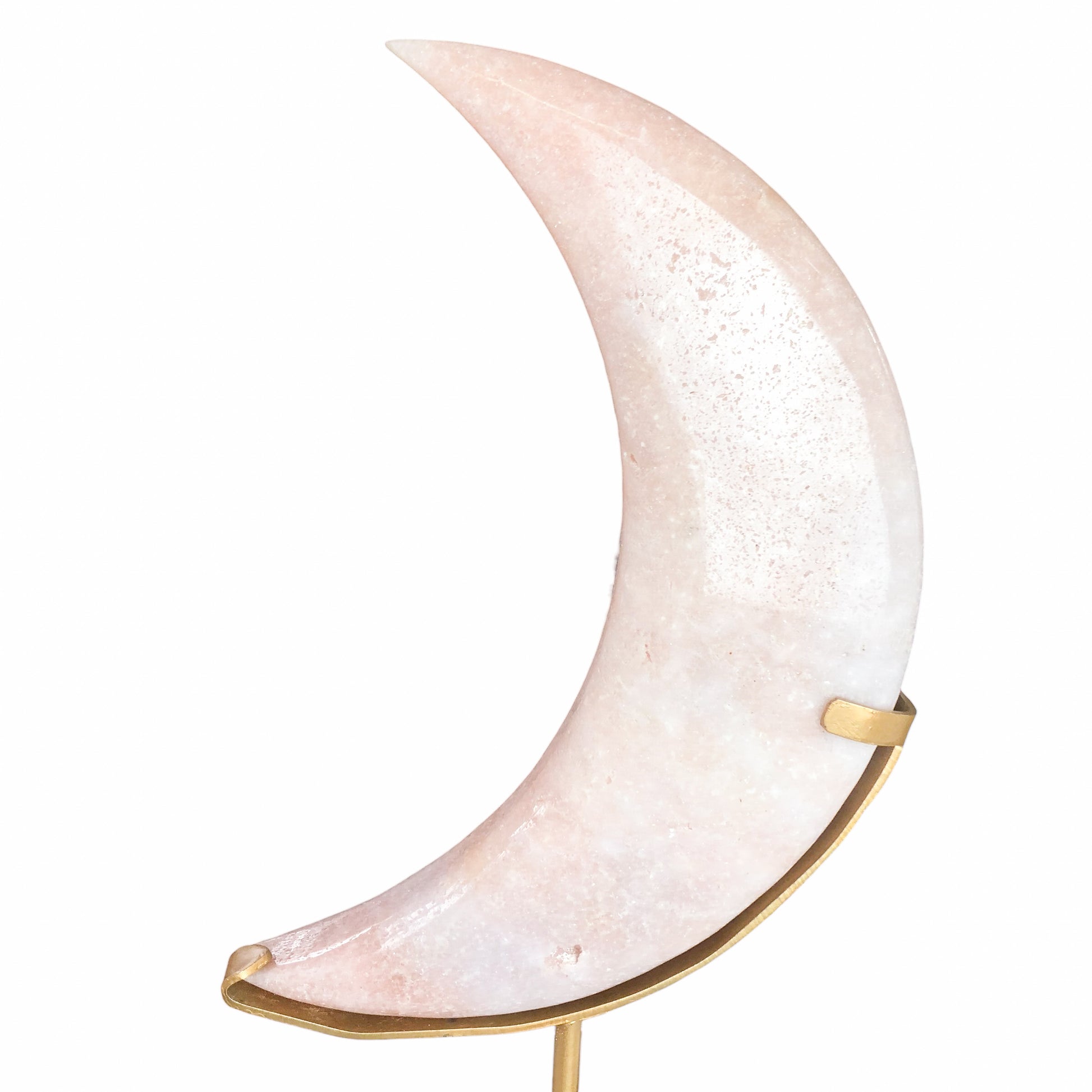 Pink Amethyst Moon on Stand