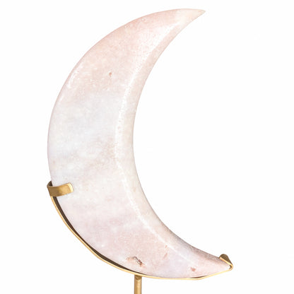 Pink Amethyst Moon on Stand