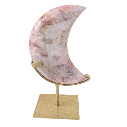 Pink Amethyst Moon on Stand