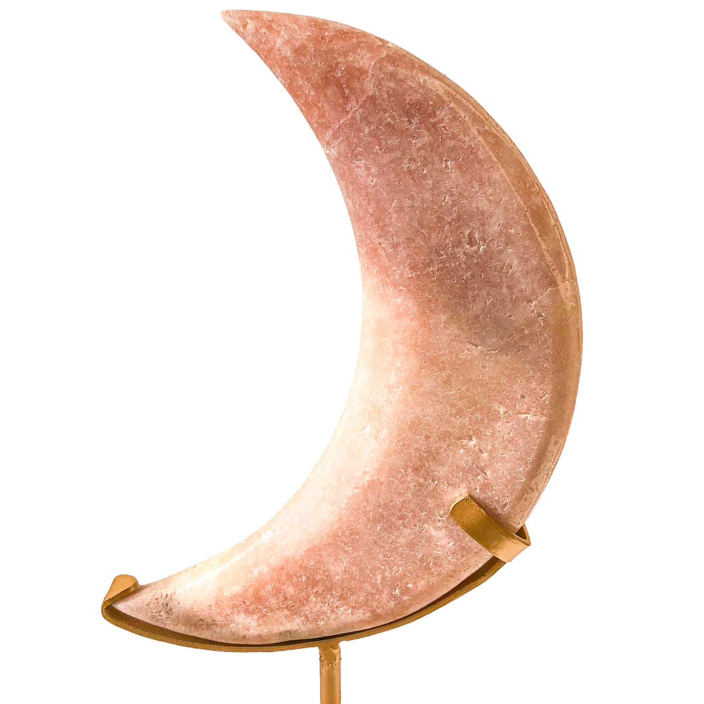 Pink Amethyst Moon on Stand