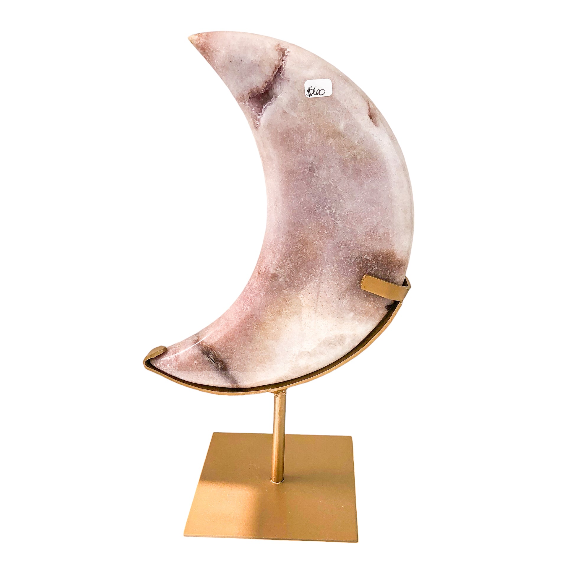 Agate Geode Coffin on Stand