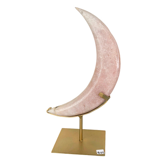 Pink Amethyst Moon on Stand