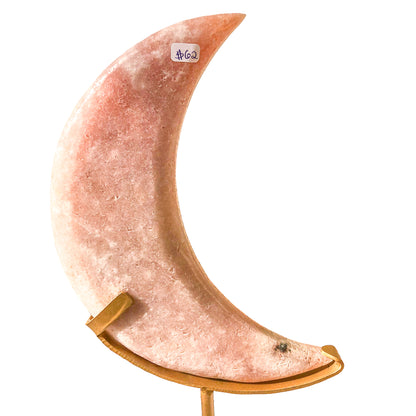 Pink Amethyst Moon on Stand