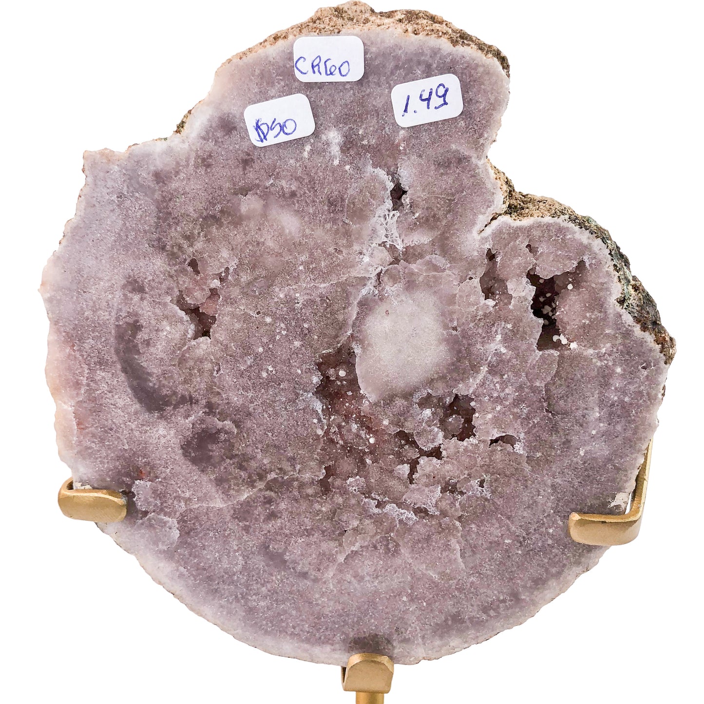 Small Pink Amethyst Slab on Stand