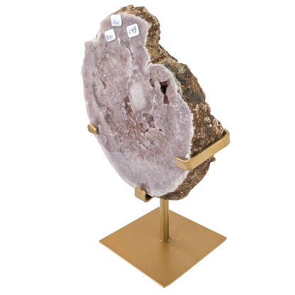 Small Pink Amethyst Slab on Stand