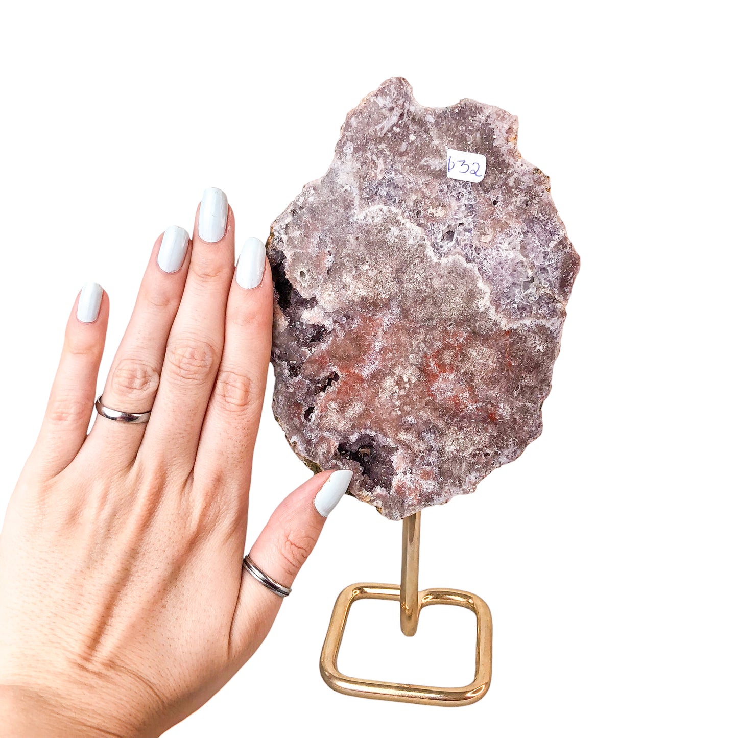 Pink Amethyst Slab on Stand 