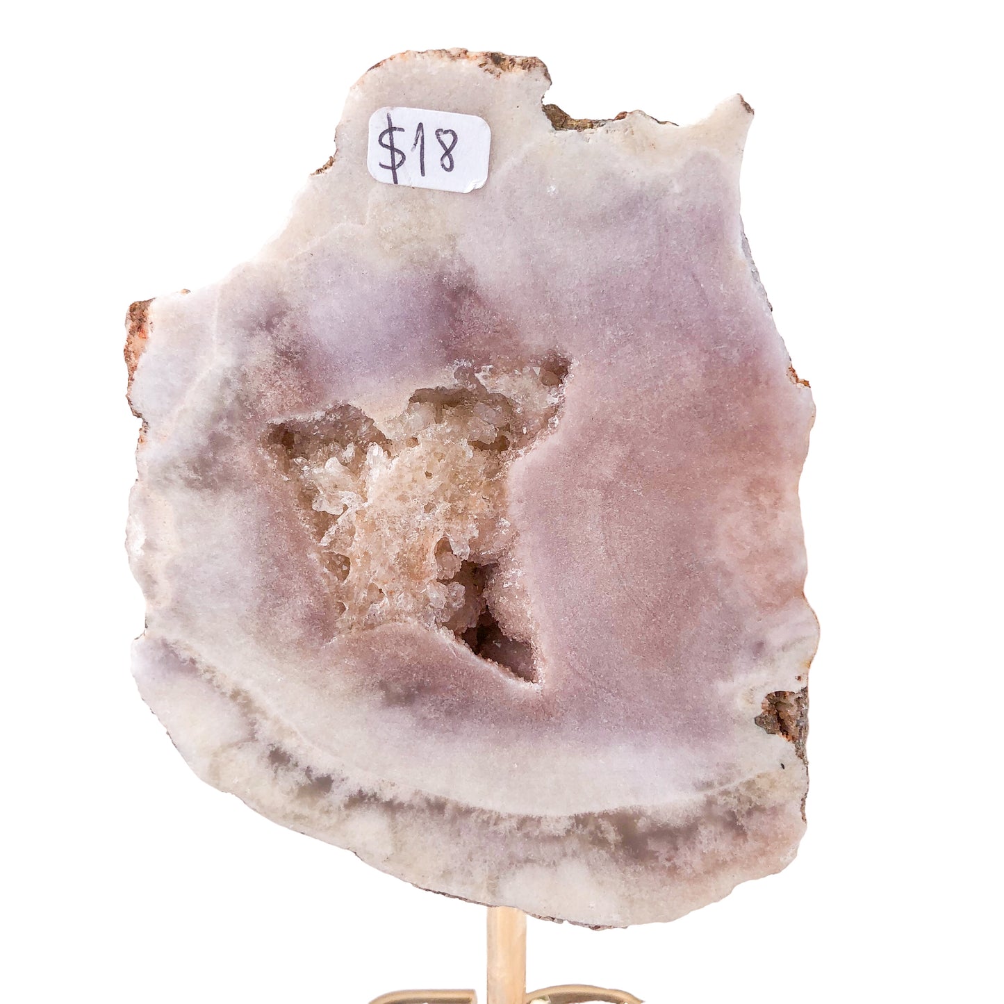 Pink Amethyst Slab on Stand