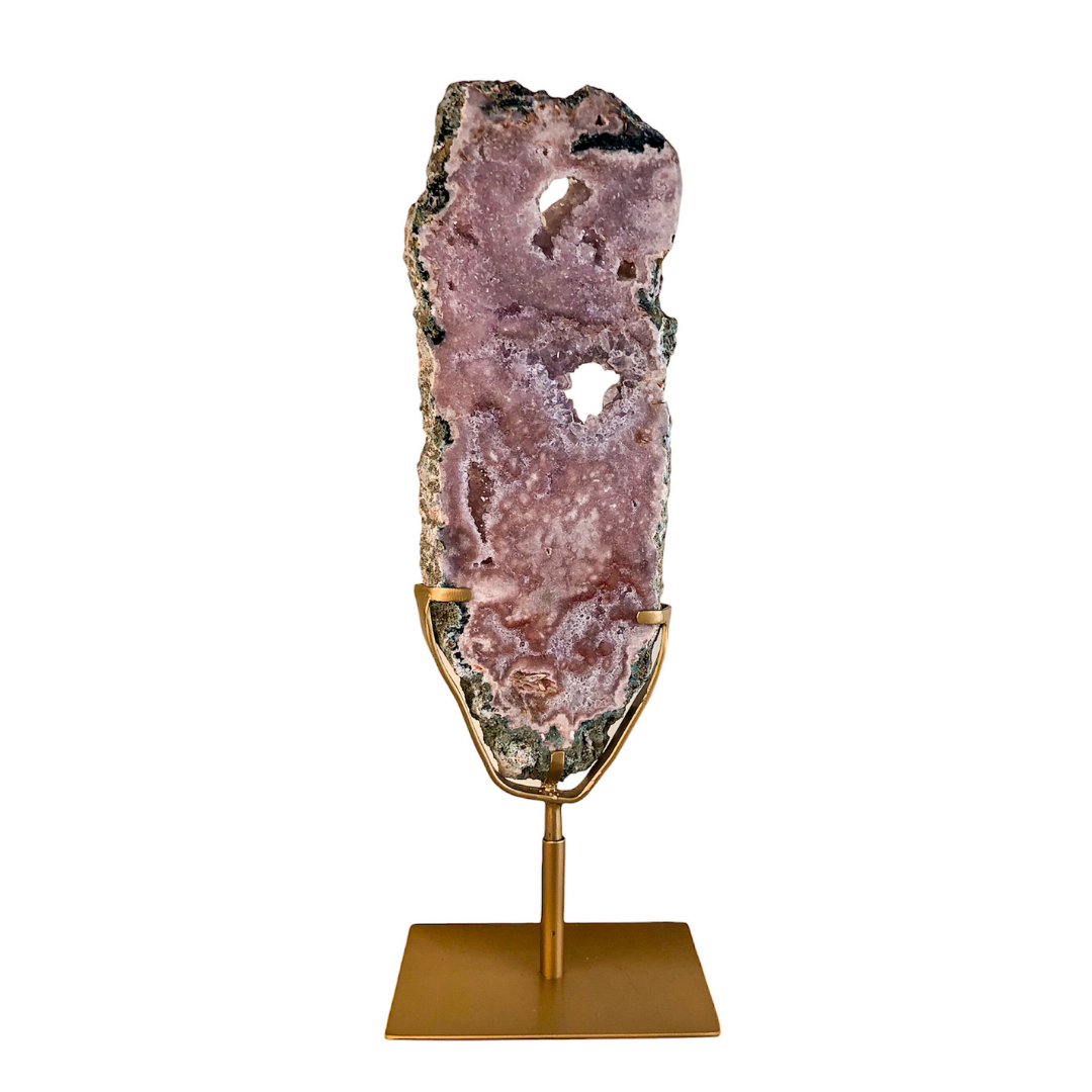 Pink Amethyst Slab on Stand