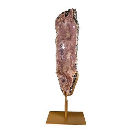 Pink Amethyst Slab on Stand - Beside