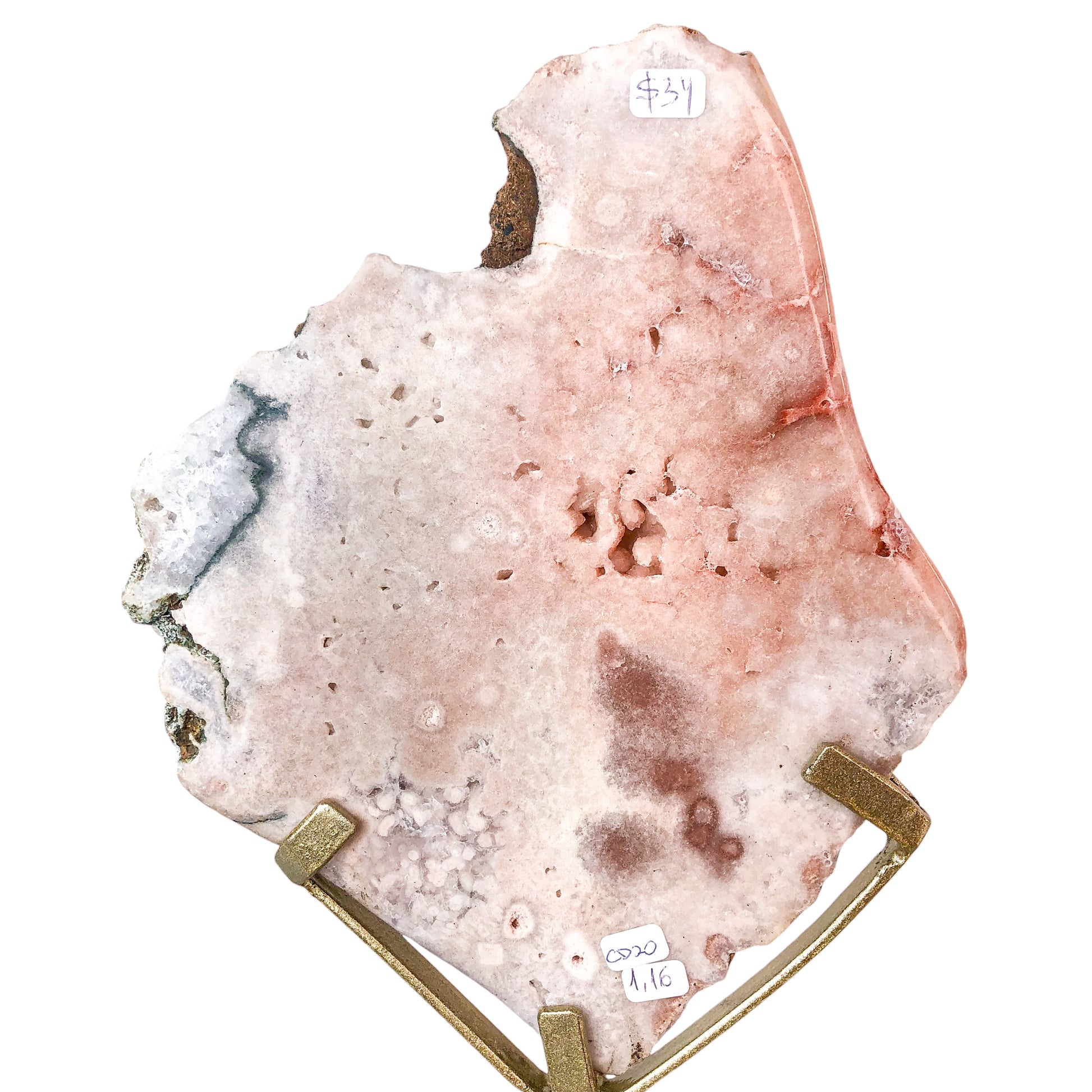 Pink Amethyst Slab on Stand