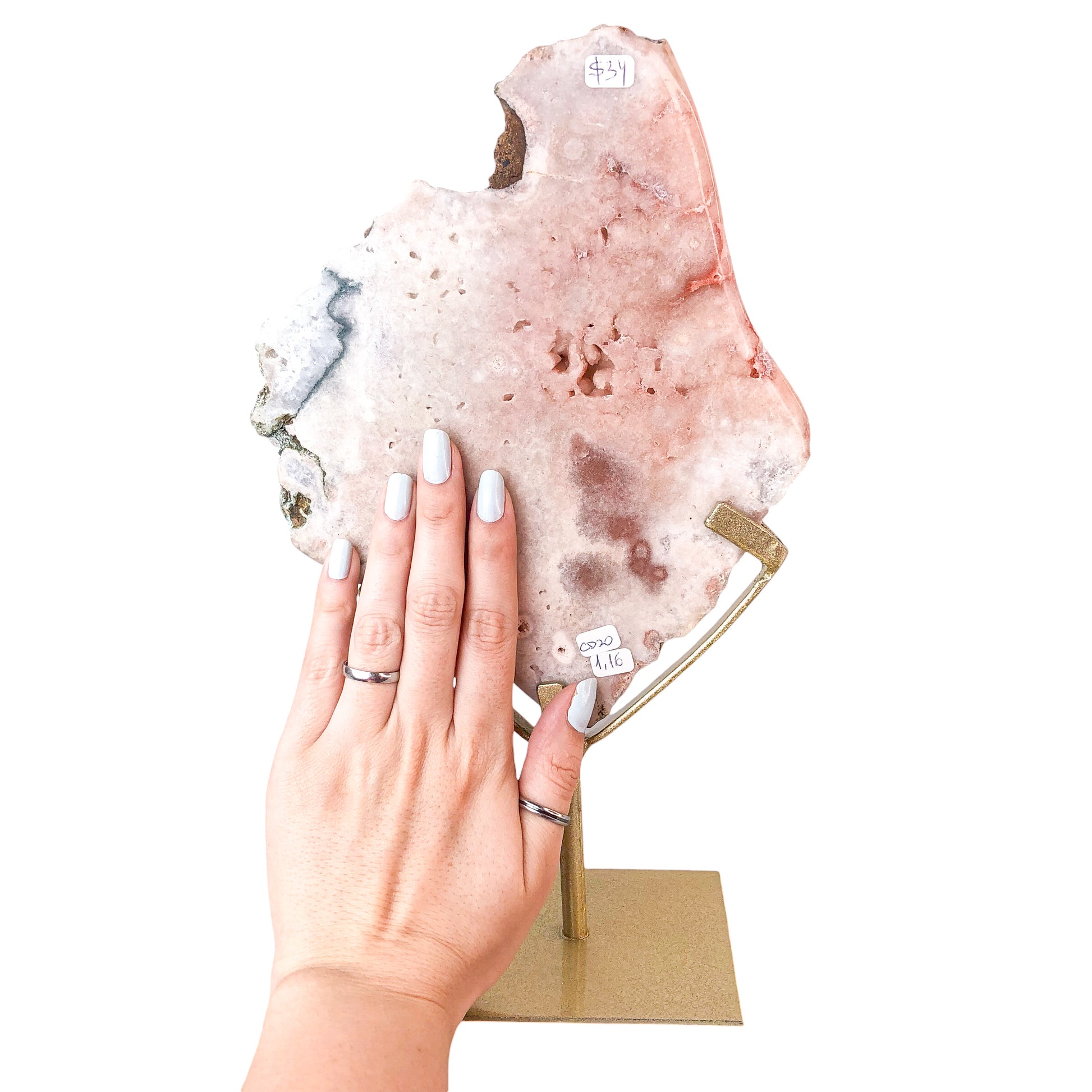 Pink Amethyst Slab on Stand