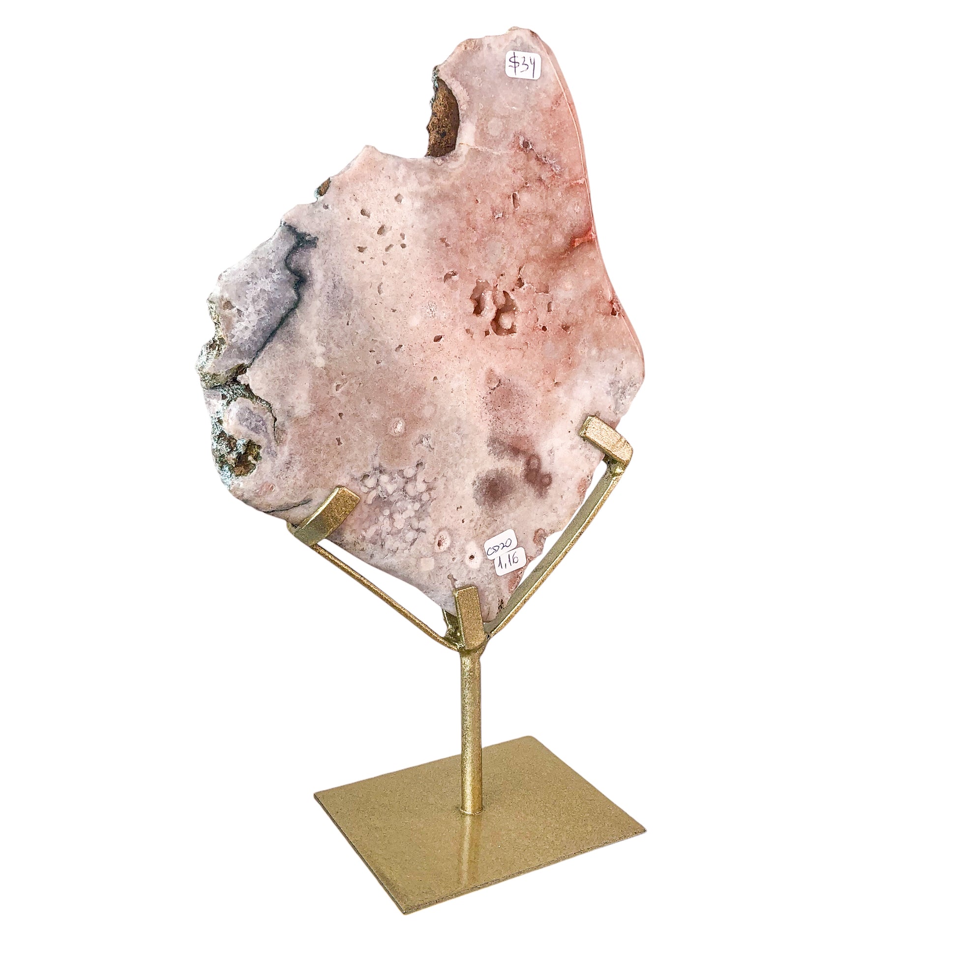 Pink Amethyst Slab on Stand