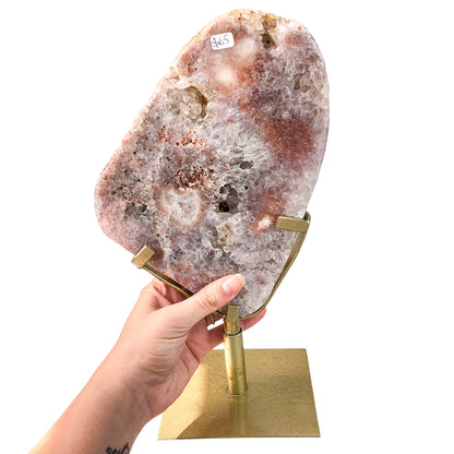 Pink Amethyst Slab on Stand