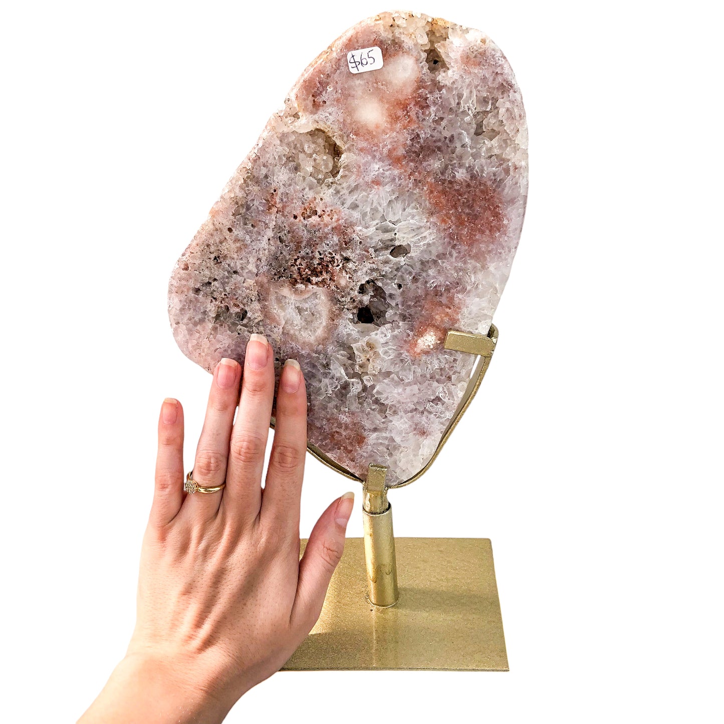 Pink Amethyst Slab on Stand