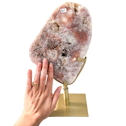 Pink Amethyst Slab on Stand