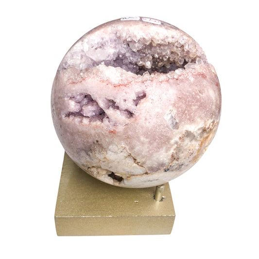 Pink Amethyst Sphere on Stand