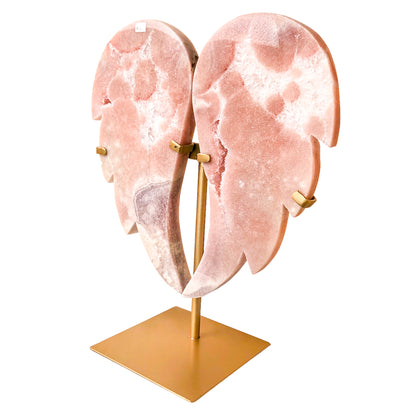 Pink Amethyst Wings on Stand