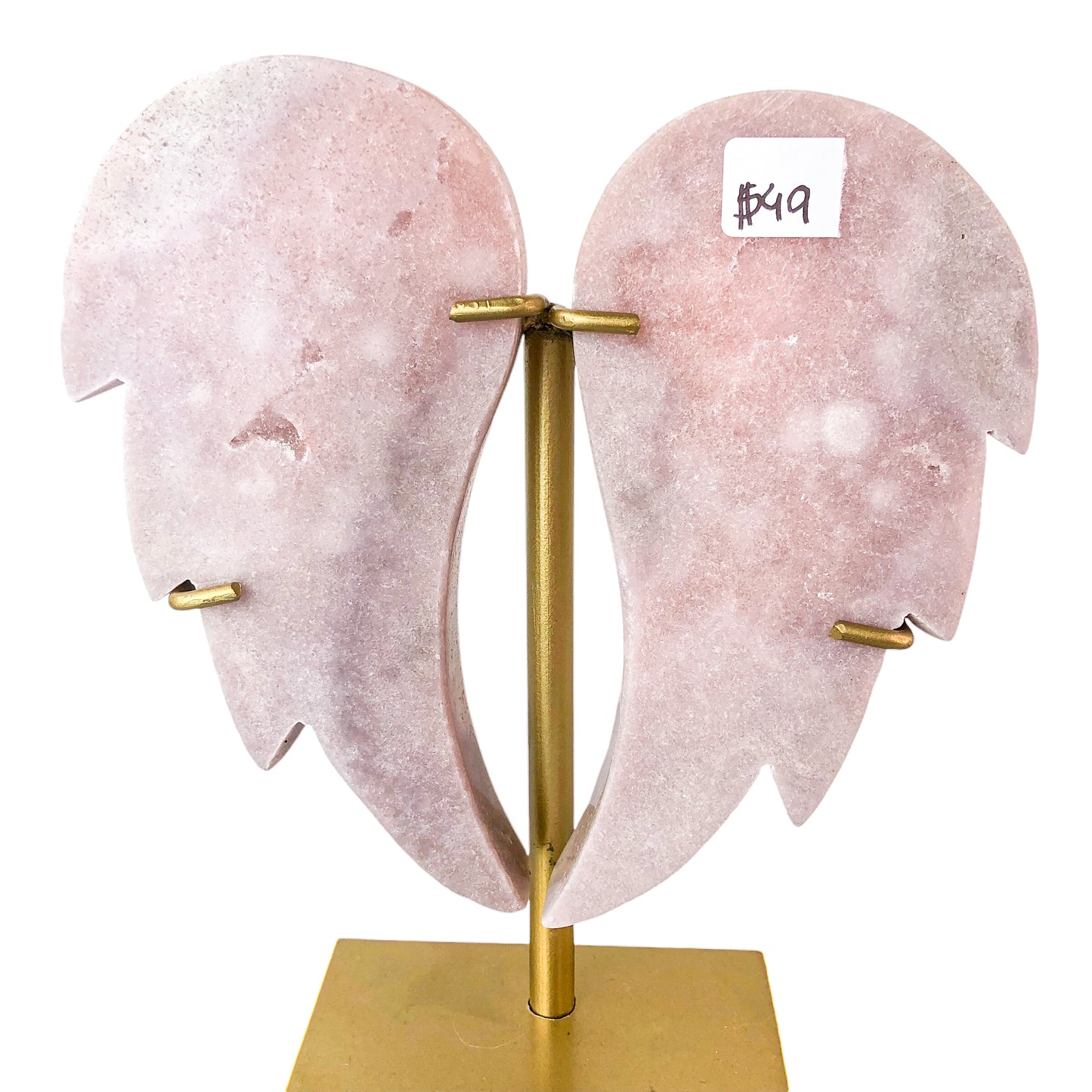 Pink Amethyst Wings on Stand