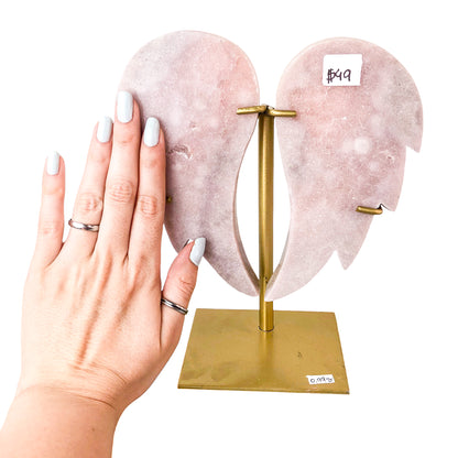 Pink Amethyst Wings on Stand