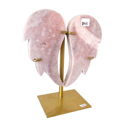 Pink Amethyst Wings on Stand