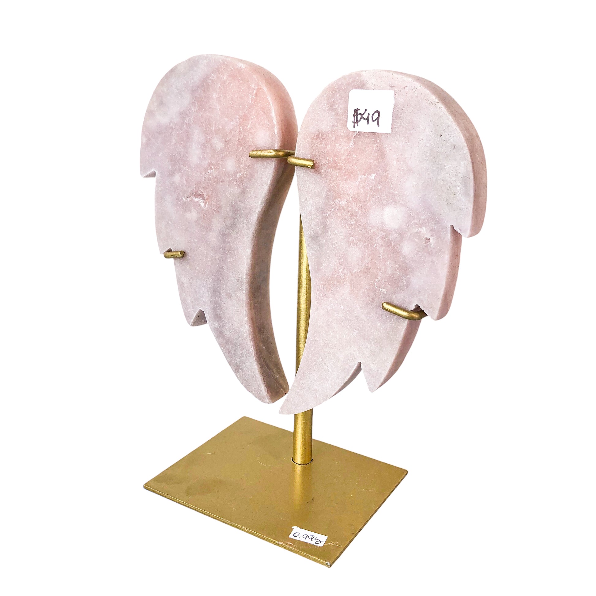 Pink Amethyst Wings on Stand