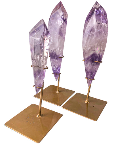 Polished Amethyst Phantom on Stand