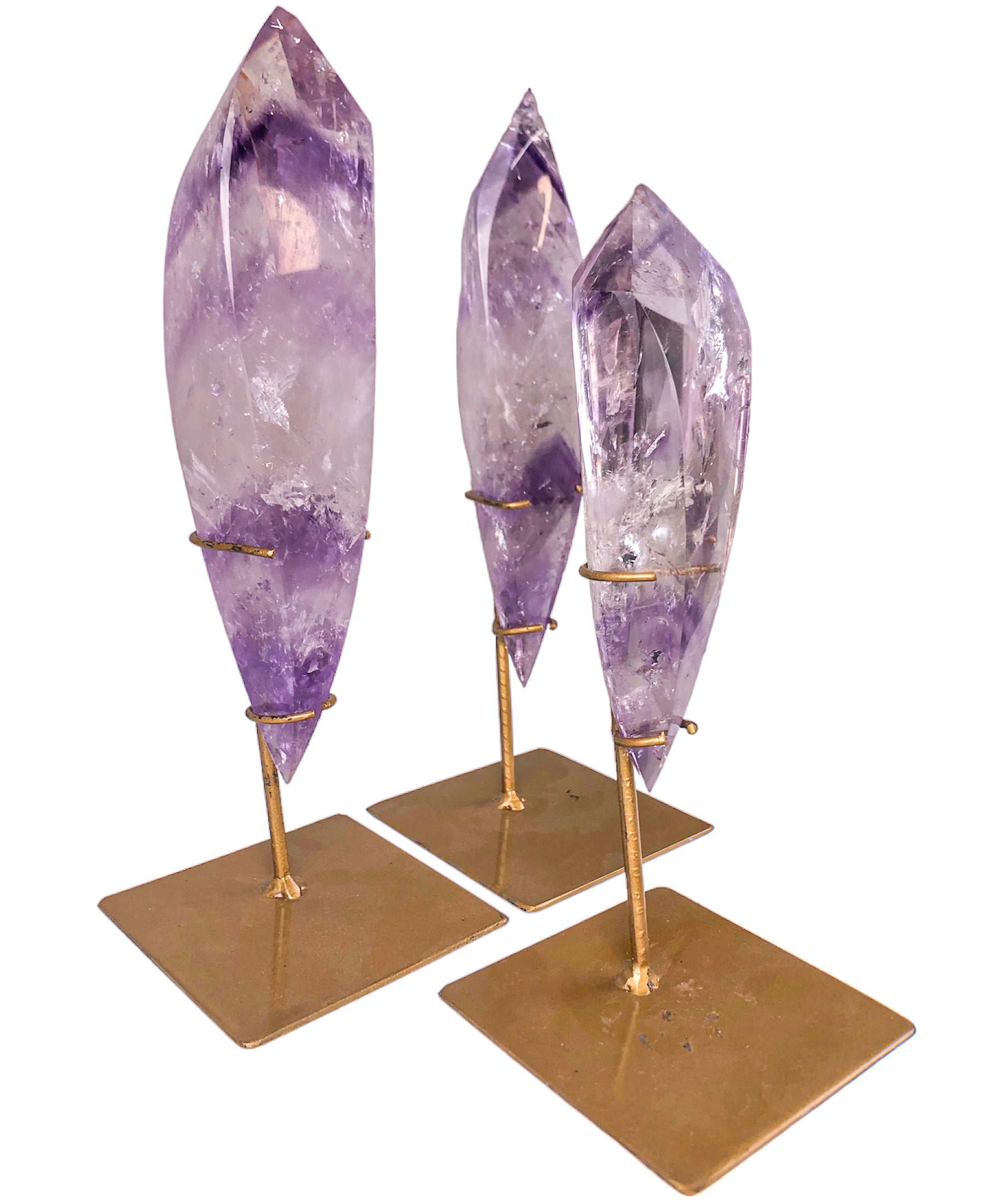 Polished Amethyst Phantom on Stand