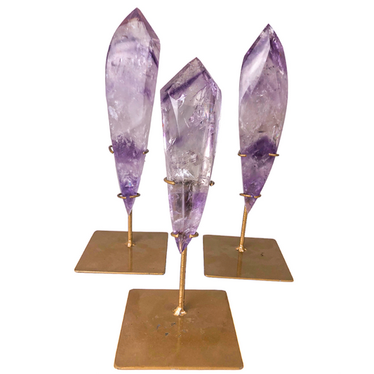 Polished Amethyst Phantom on Stand