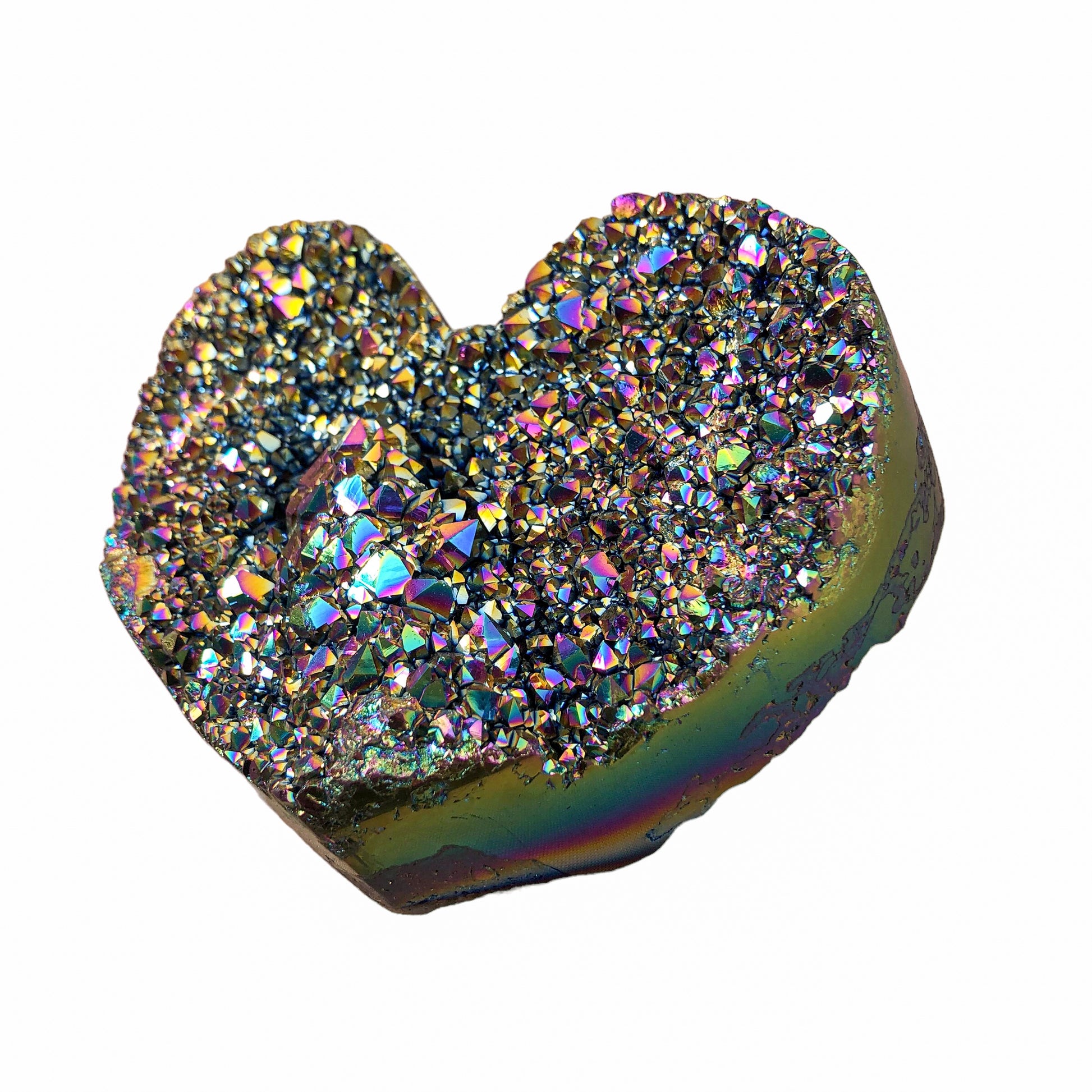 Rainbow Heart Druzy