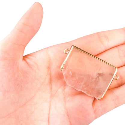 Rose Quartz Slice Pendants