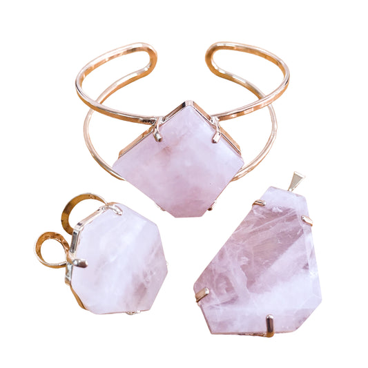 Rose Quartz Free Form Set of 3