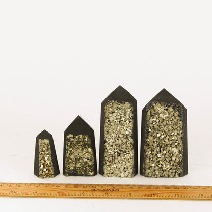 Shungite with Pyrite Towers