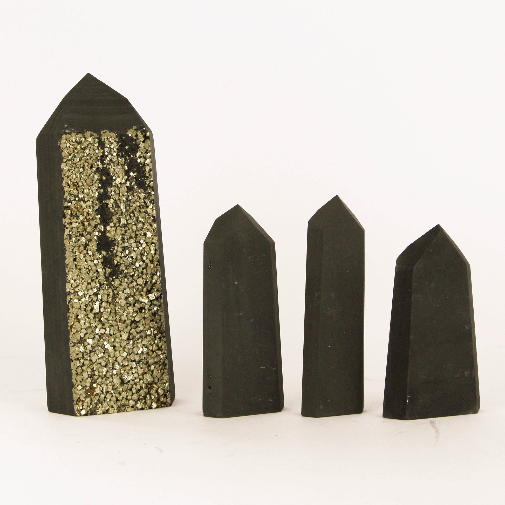 Shungite with Pyrite Towers